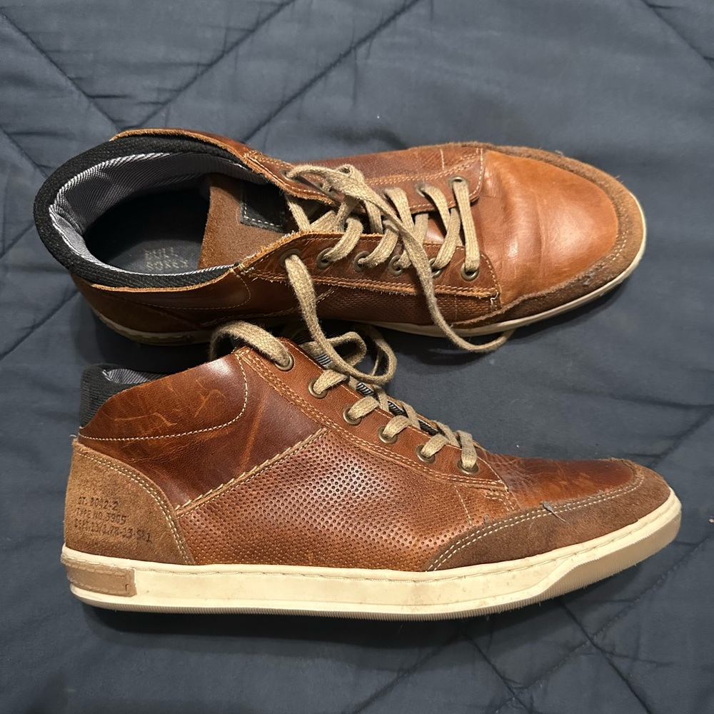 Men's Brown Leather Sneakers